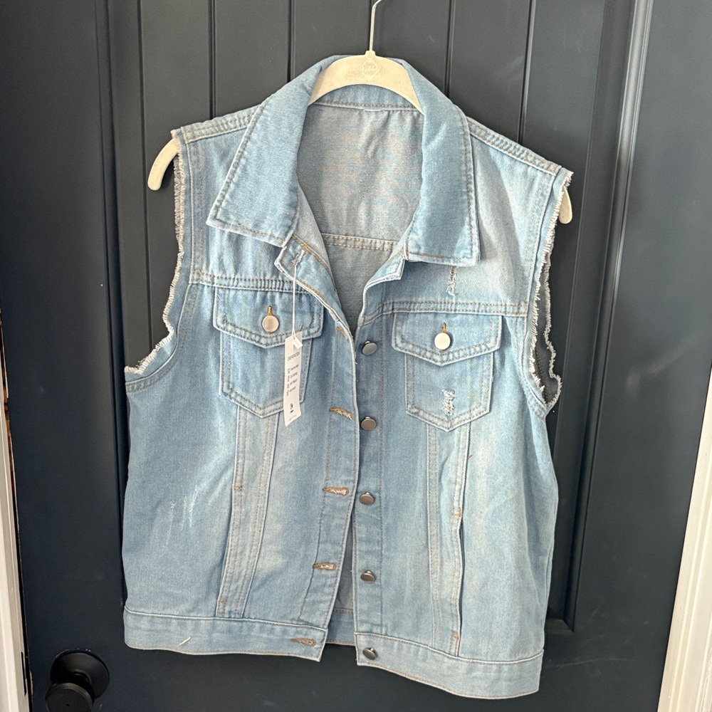 Denim Sleeveless Vest Jean